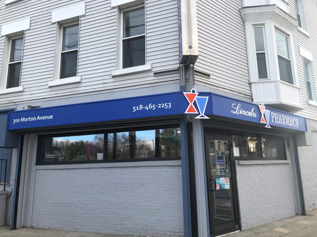 Photo of Lincoln Pharmacy's new awning 